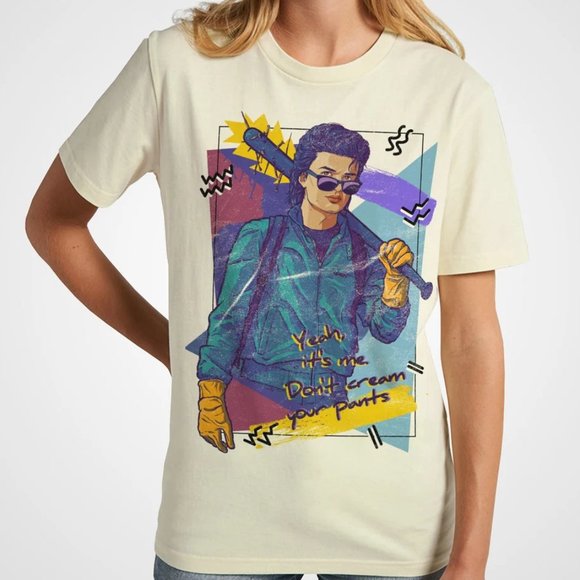 Gildan "Steve It's Me Don't Cream Your Pants" Unisex T-Shirt / White M-2XL - Picture 1 of 2